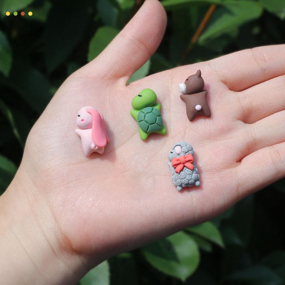 [COD] Đồ Trang Trí Xe Hơi Mini Hình Gấu / Rùa / Voi / Thỏ / Cừu Hoạt Hình C1K7