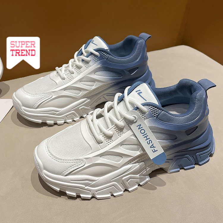 Giày Thể Thao Màu Gradient Siêu Nhẹ Thoáng Khí Thời Trang Mùa Hè Cho Nữ