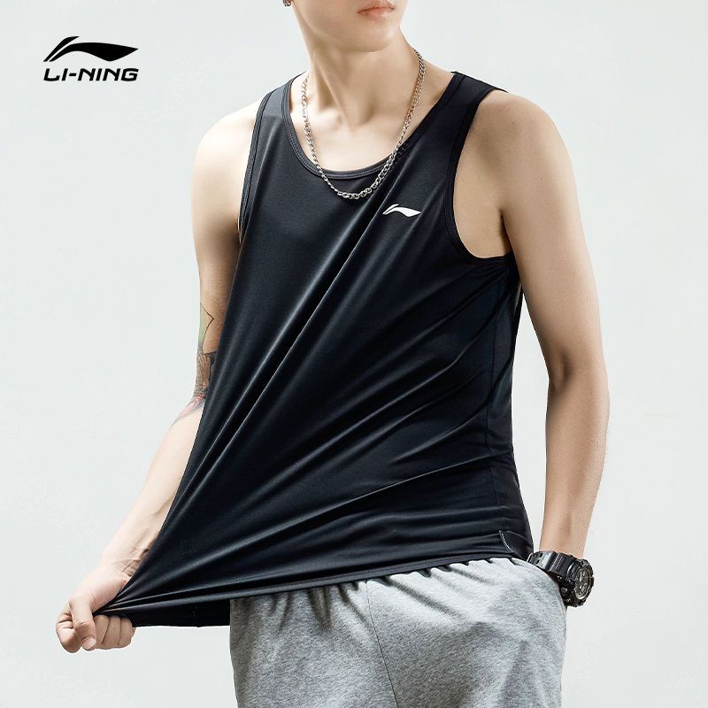 Li Ning Áo Thun Ba Lỗ Thể Thao Bóng Rổ Dáng Rộng Bằng Lụa Lạnh Nhanh Khô Thời Trang Mùa Hè Dành Cho Nam