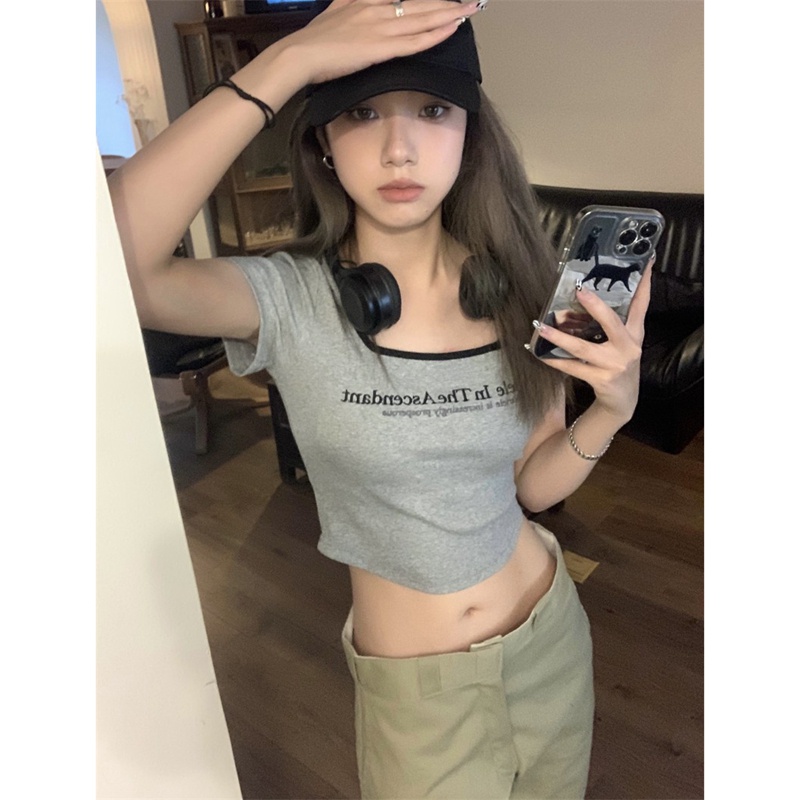 NRVP Áo Thun Tay Ngắn In Họa Tiết Phong Cách Hàn Quốc Mới Cho Nữ