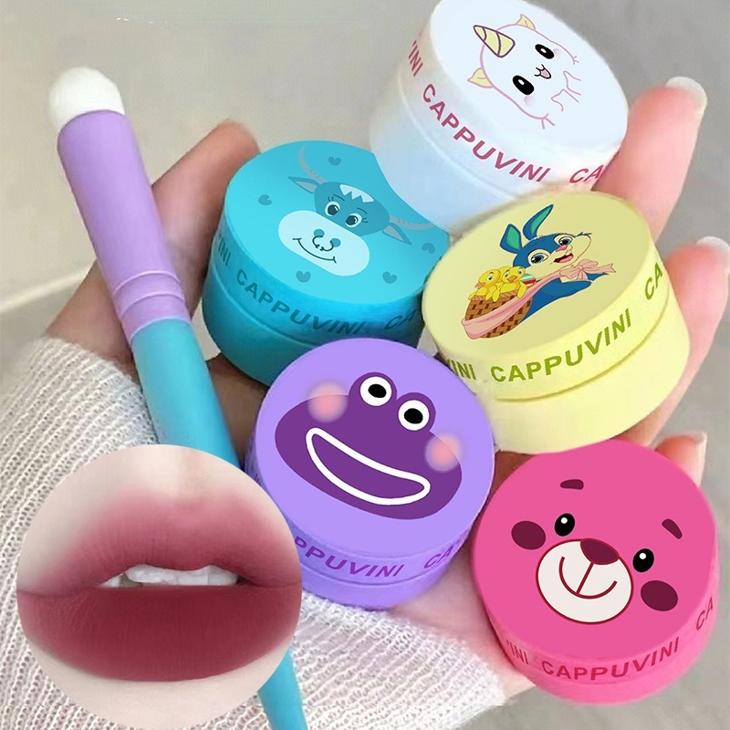 Son Môi Cappuvini Màu Nhung Lì Lâu Trôi Thiết Kế Vỏ Hình Động Vật Dễ Thương
