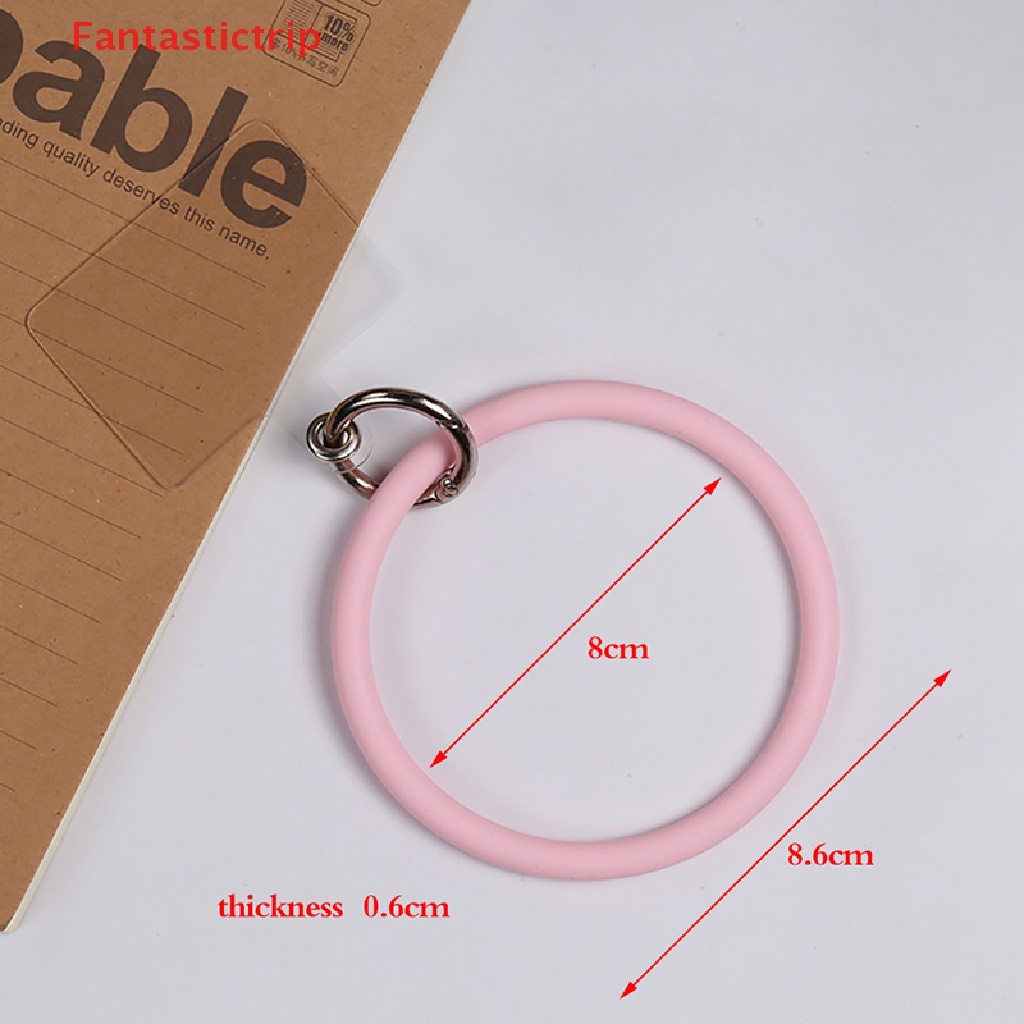 [Fantastictrip] Vòng Đeo Tay Điện Thoại Bằng Silicon Màu Trơn Chống Rơi Chống Thất Lạc Mới