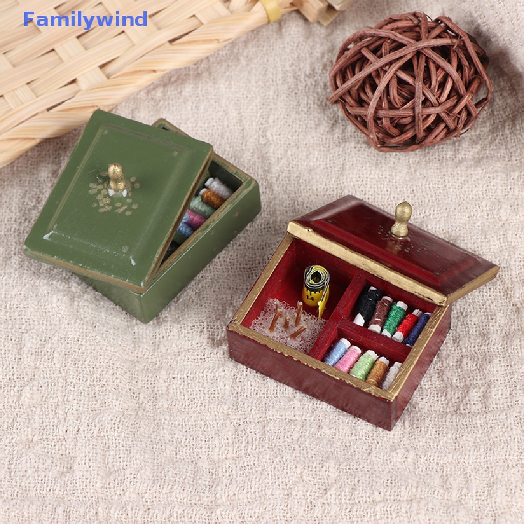 Hộp Dụng Cụ May Vá mini Tỉ Lệ 1: 12 Trang Trí Nhà Búp Bê