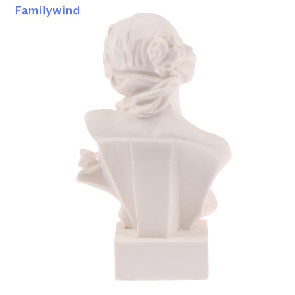 1 Tượng Mô Hình Xe Buýt Bằng Nhựa Resin Màu Trắng Trang Trí Nhà Búp Bê