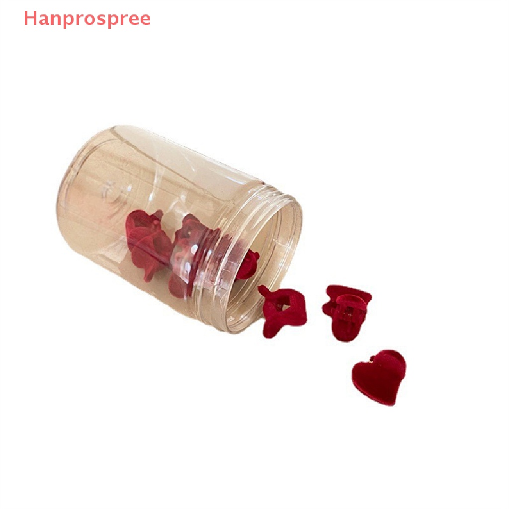 Set 10 Kẹp Tóc Hình Trái Tim / Thỏ Bằng Nhung Xinh Xắn