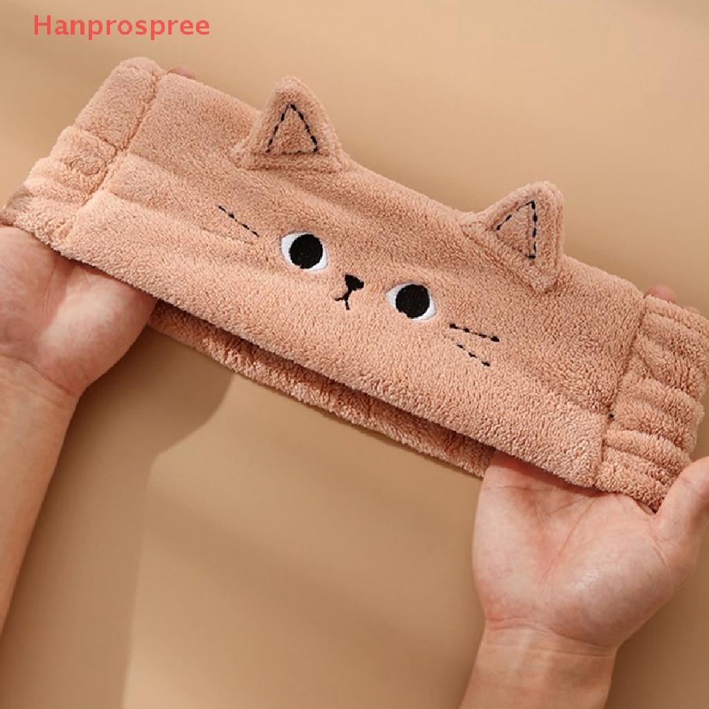 Băng Đô Cài Tóc Bằng Lông Cừu San Hô Hình Mèo Cho Nữ