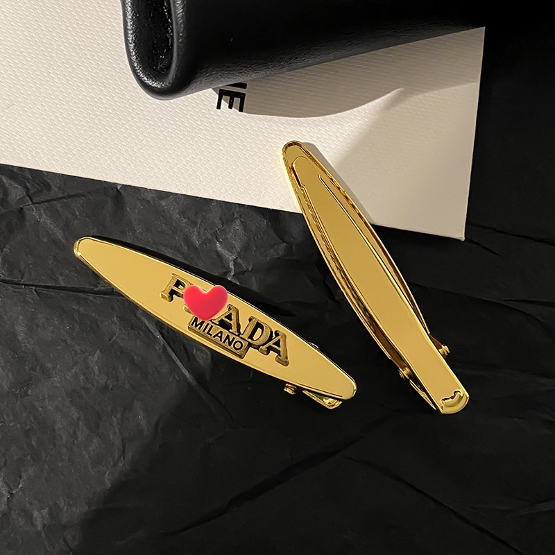 Kẹp Tóc Mỏ Vịt Bằng Đồng Màu Vàng / Bạc Họa Tiết Chữ P Cổ Điển Tinh Tế Dễ Phối