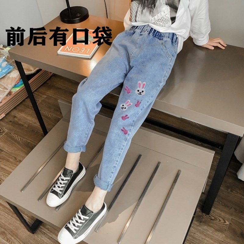 Quần Jean Dài Thiết Kế Đơn Giản Thời Trang Cá Tính Cho Bé Gái