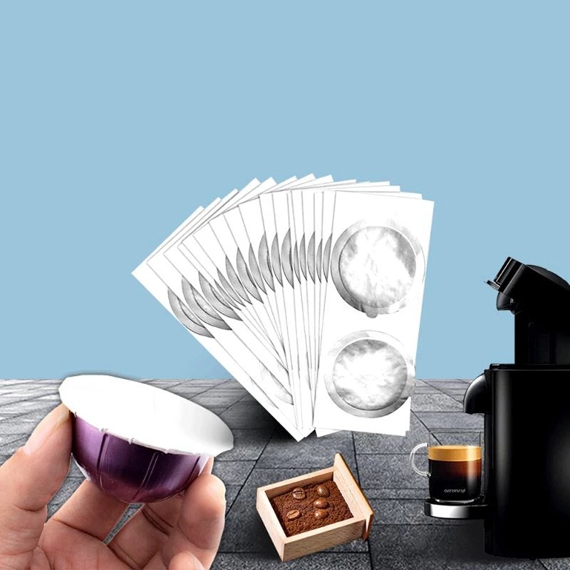 Set 100 Miếng Dán Lọc Cà Phê 62MM Dùng Một Lần Cho Nespresso Vertuo