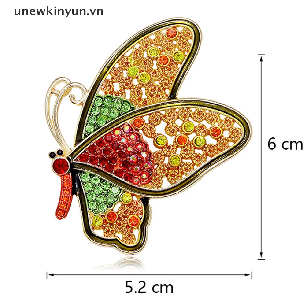Ghim Cài Áo Hình Bươm Bướm Đính Đá Thời Trang Dành Cho Nữ