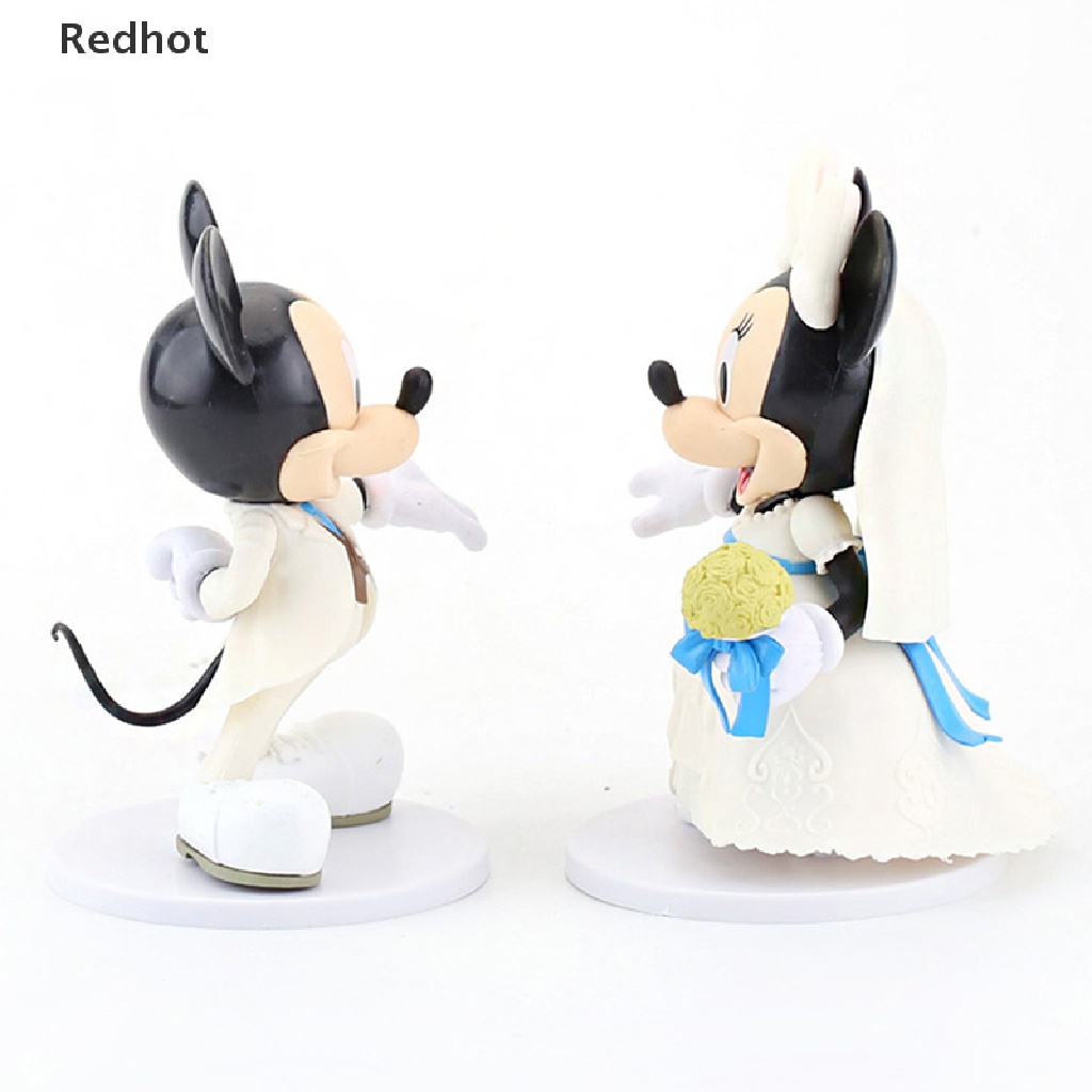DISNEY Bộ 2 Món Đầm Trắng In Hình Chuột Mickey Minnie Cho Cặp Đôi