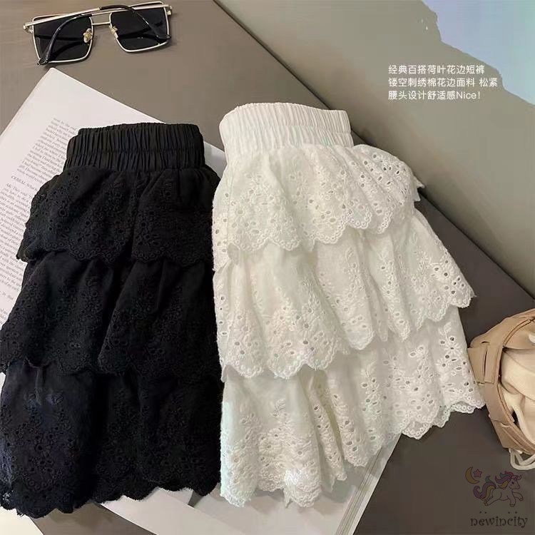 Chân Váy Ren Xếp Tầng Lưng Thun Thời Trang Hàn Quốc Cho Bé Gái