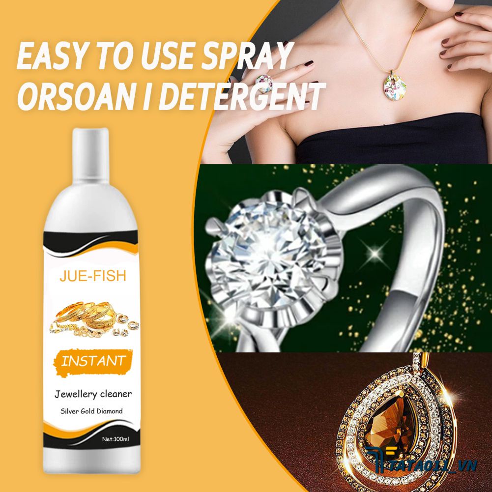 Dung Dịch Vệ Sinh Trang Sức 100/30Ml Dung Dịch Vệ Sinh Chăm Sóc Vòng Dụng Cụ Vệ Sinh Đa Năng Vệ Sinh Trang Sức Đá Quý Kim Loại VN1
