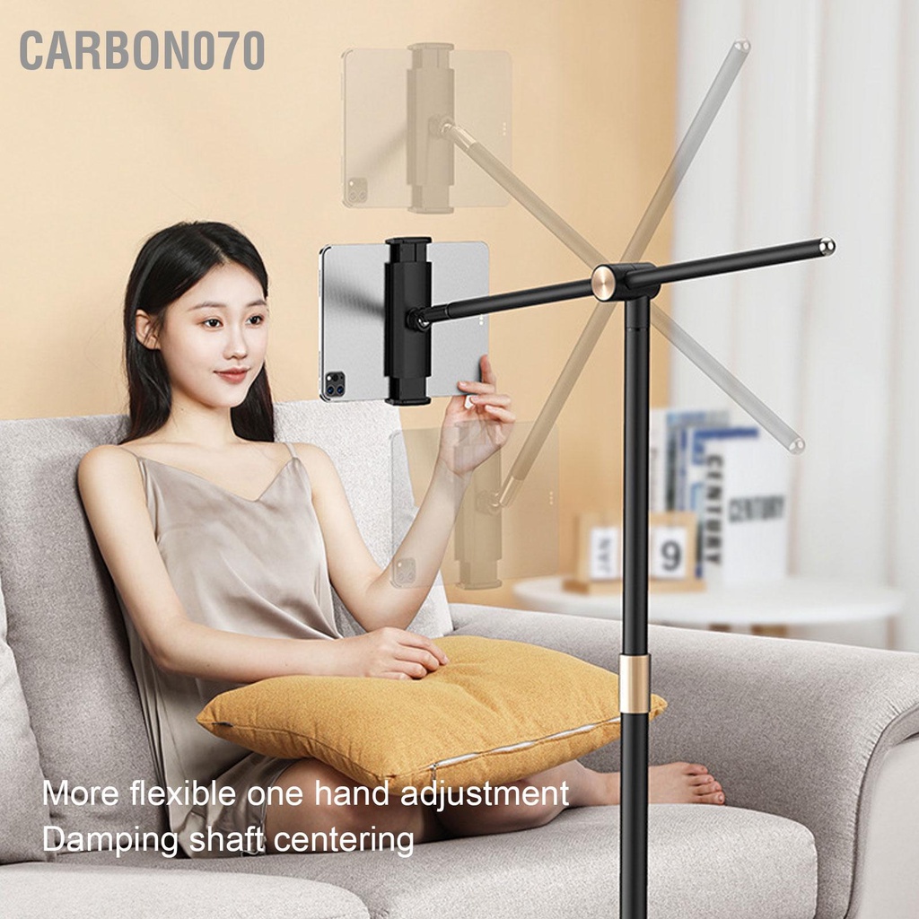 Carbon070 Giá đỡ máy tính bảng trên sàn Hợp kim nhôm Ngoại hình tinh tế Ổn định Chiều dài nhiều góc có thể điều chỉnh cao