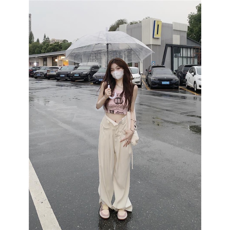 Quần Dài Ống Rộng Phong Cách Mỹ Thời Trang Mùa Hè Cho Nữ