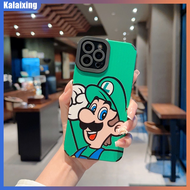 Ốp Điện Thoại Da Mềm In Hình Mario Cho iPhone 14 13 12 11 Pro Max X XR Xs Max 7 / 8 Plus