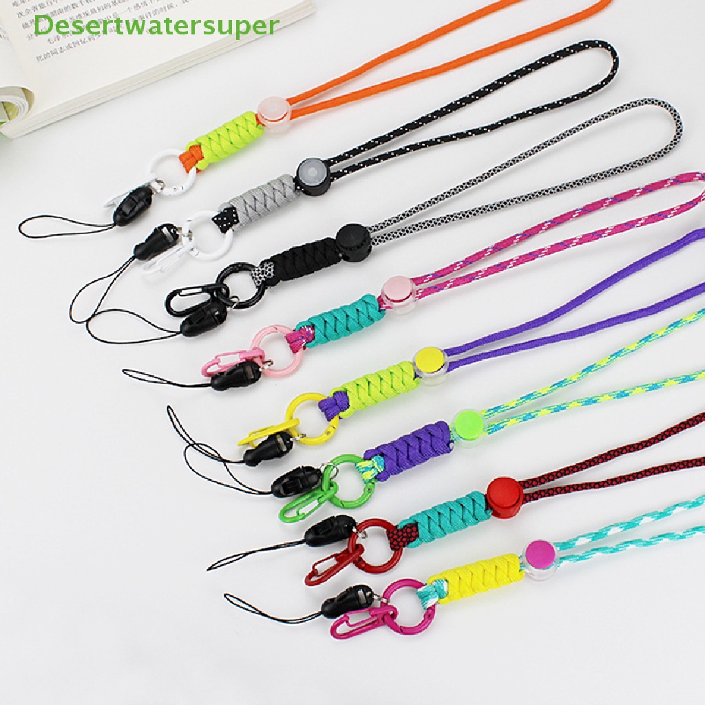 Dsvn Dây Đeo Điện Thoại Ngắn Dạng Móc Khóa Có Thể Điều Chỉnh Chống Thất Lạc al Dệt Kim Hai Màu Nóng Bỏng