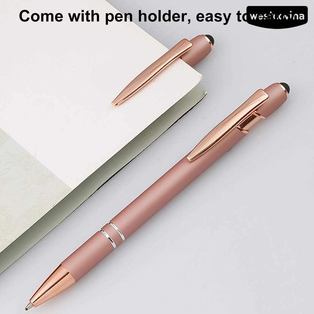 [COD]♪Bút Bi Dạng Nhấn Bằng Kim Loại Tiện Dụng Cho Văn Phòng / Trường Học