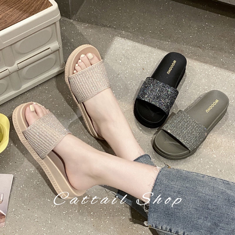 Cattail dép nữ dép bánh mì nữ dép bánh mì nữ Chống Trượt 040605