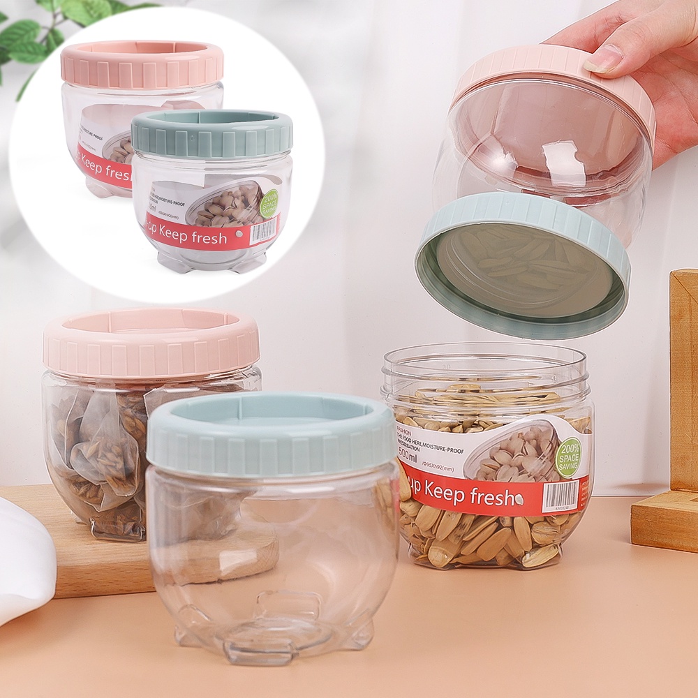 [Đặc trưng] [Featured] Hộp Đựng Hạt / Đồ Ăn Vặt Có Nắp Đậy Kín Nhỏ Gọn Có Thể Xếp Chồng Lên Nhau Dùng Khi Đi Du Lịch