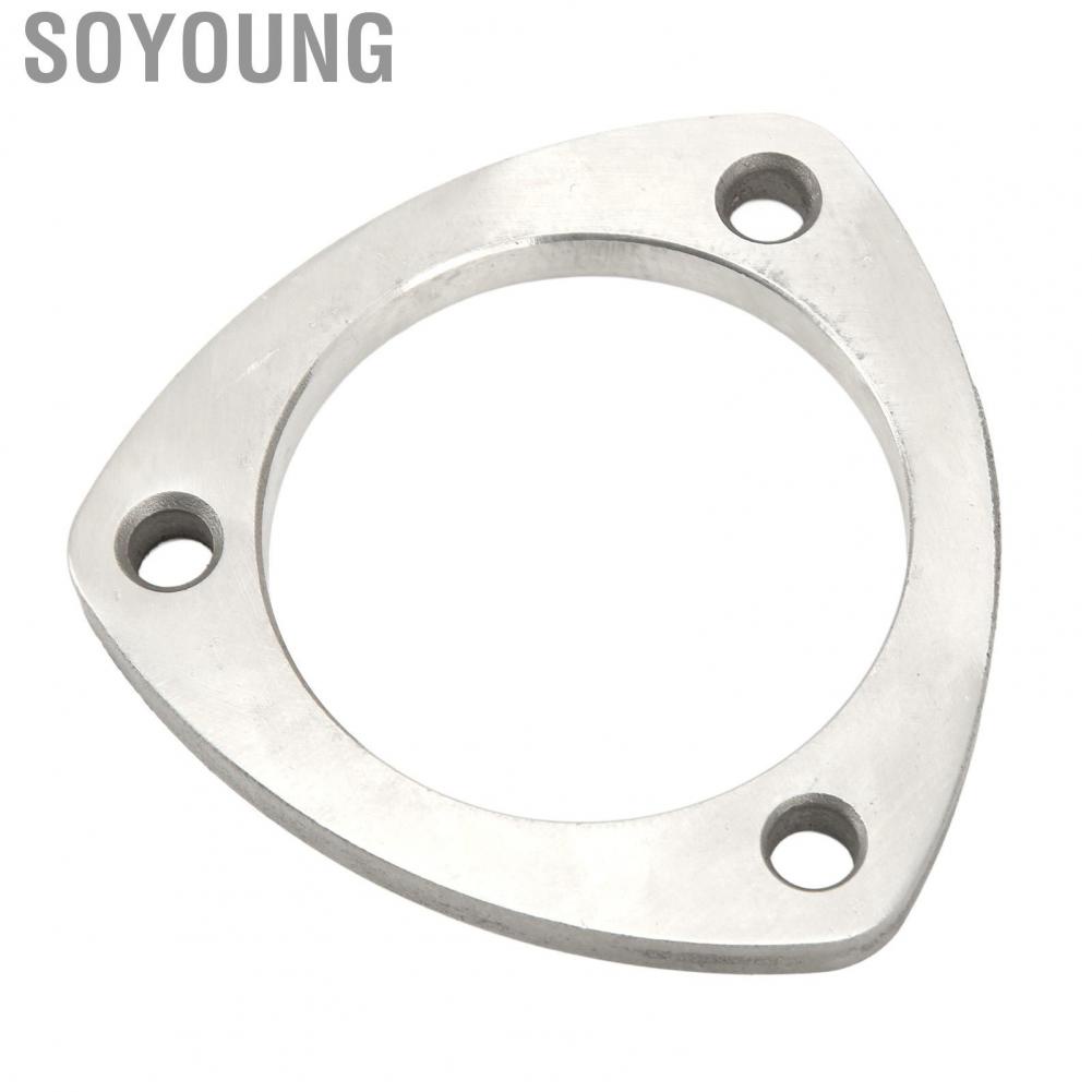 Soyoung 3 Bolt Exhaust Flange  Adapter Rustproof 3in Universal Steel Alloy for Header
