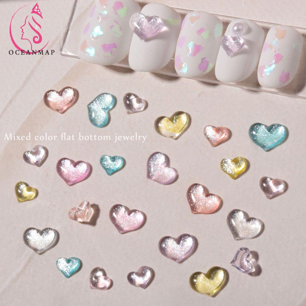 Gel Sơn Móng 3D OCEANMAP Chất Lượng Cao|Phụ Kiện Móng Tay Hình Trái Tim Thời Trang|Đồ Trang Trí Tự Làm