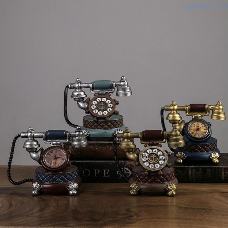 Mô Hình Điện Thoại Bàn Bằng Nhựa Resin Phong Cách Mỹ Cổ Điển Trang Trí Tiệc