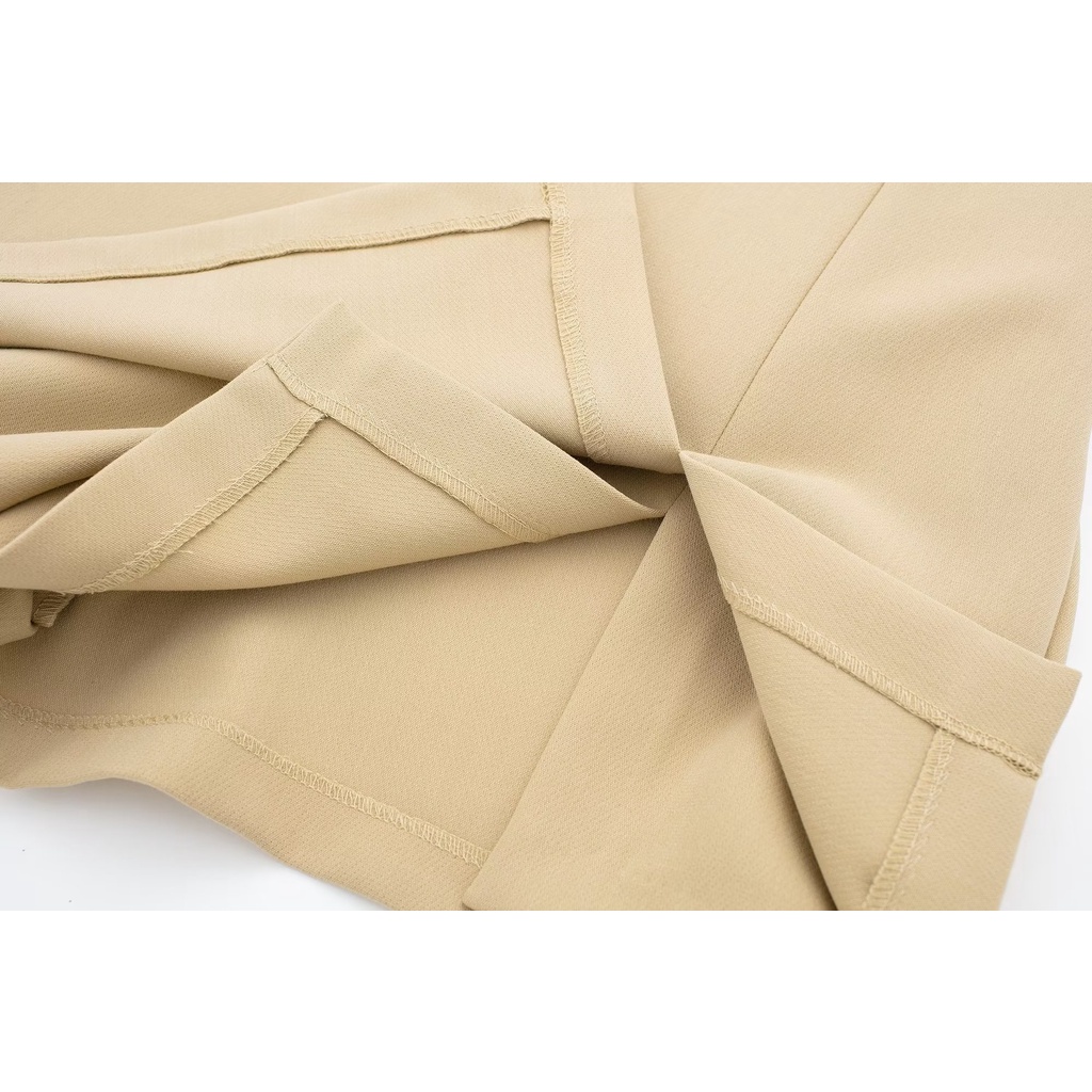 Chân Váy Ngắn Lưng Cao Xẻ Tà Màu Trơn Phong Cách Âu Mỹ Thời Trang Zara 24 Cho Nữ 1608 / 036