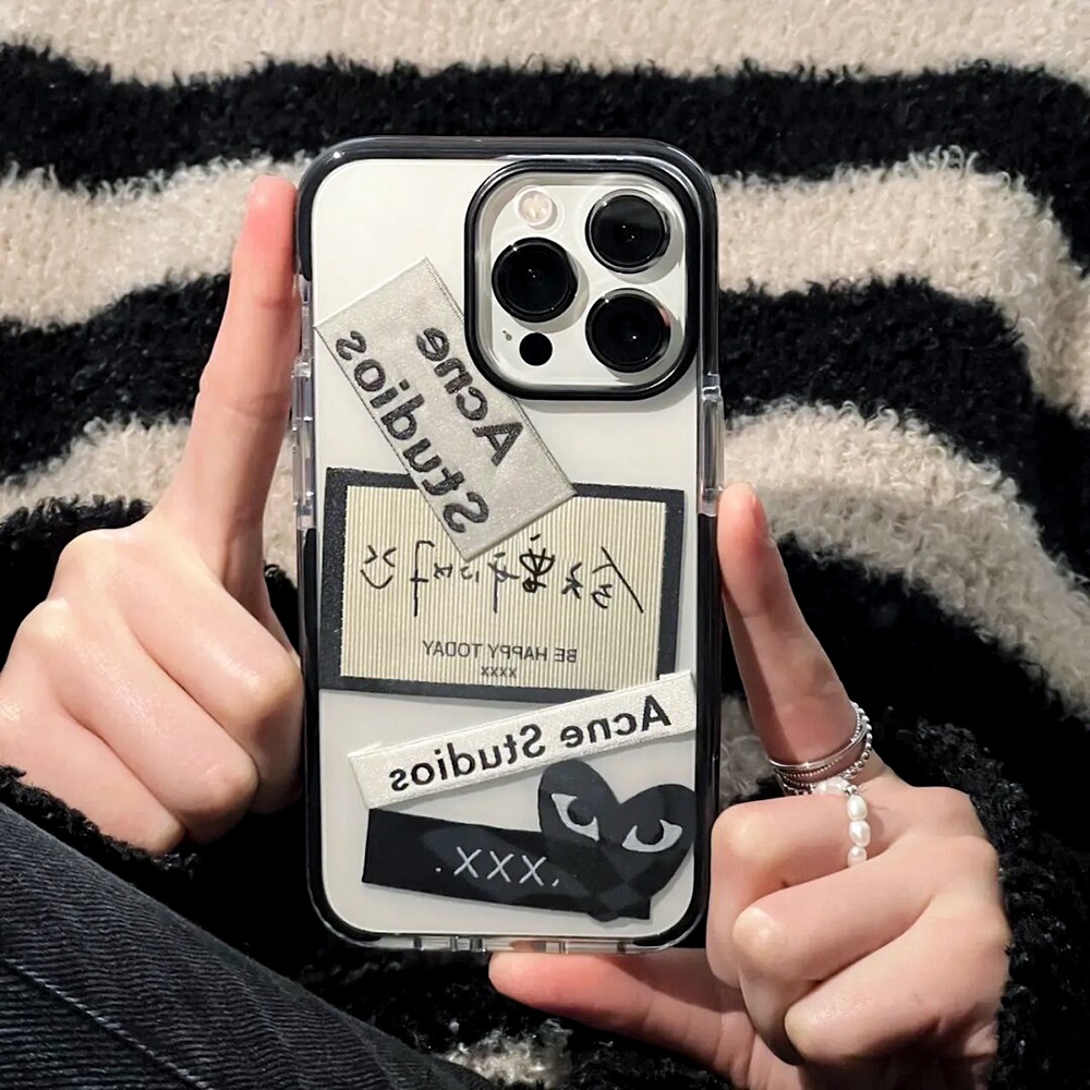 Ốp Điện Thoại TPU Dẻo Trong Suốt Họa Tiết Logo Thời Trang Chống Sốc Cho IPhone 11 12 13 14 Pro Max