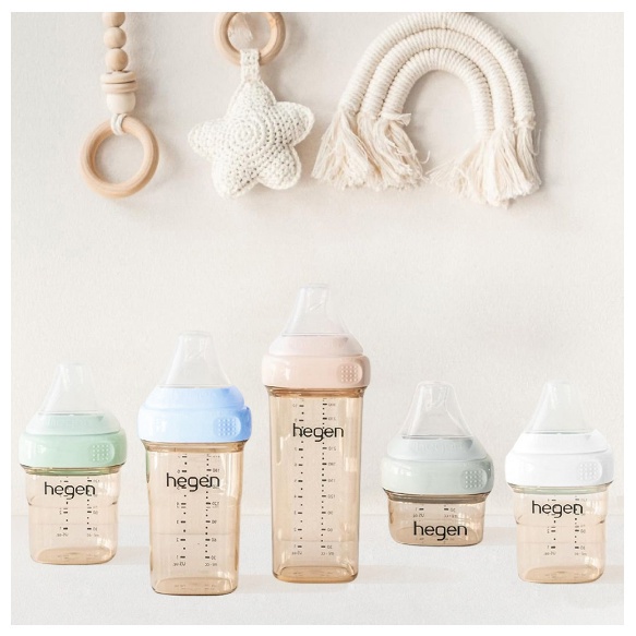 Bộ nắp đậy núm ti và cổ nối bình sữa Hegen