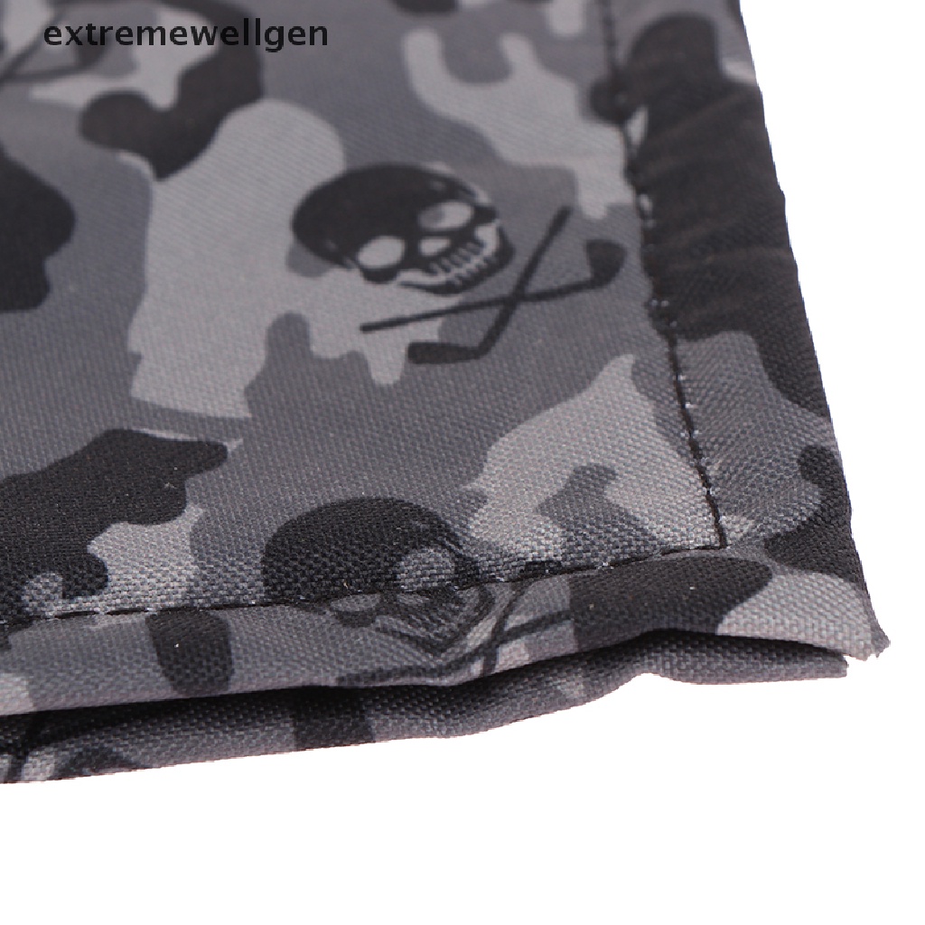 1 Khăn Lau Gậy Đánh Golf Bằng Sợi Microfiber Họa Tiết Đầu Lâu Rằn Ri