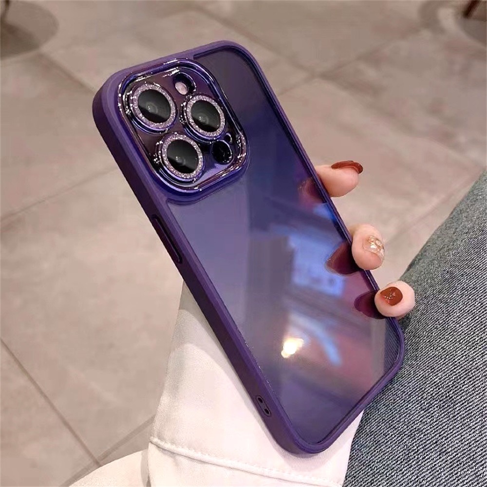 Ốp Điện Thoại TPU Dẻo Trong Suốt Viền Màu Sang Trọng Chống Trầy Cho IPhone 11 12 13 14 Pro Max