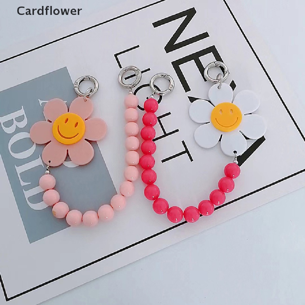 < Cardflower > Phụ Kiện Trang Sức Điện Thoại Hành Lý Hình Hoa Hướng Dương Mặt Cười Acrylic Màu Sắc Đa Dạng