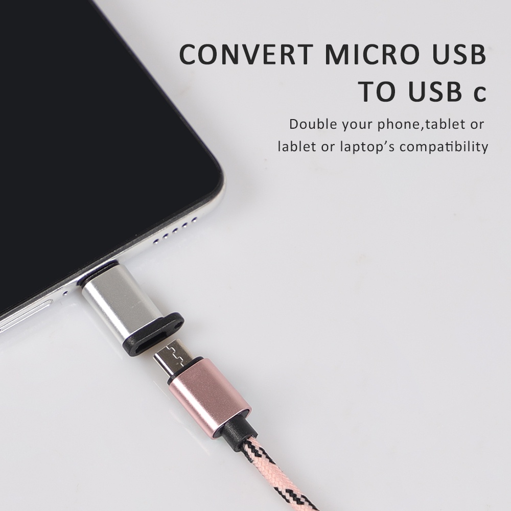 Dây Móc Khóa Kim Loại Sạc Nhanh PD TYPE C Đầu Cắm Sang Cổng Micro USB OTG Cho Điện Thoại Android Laptop