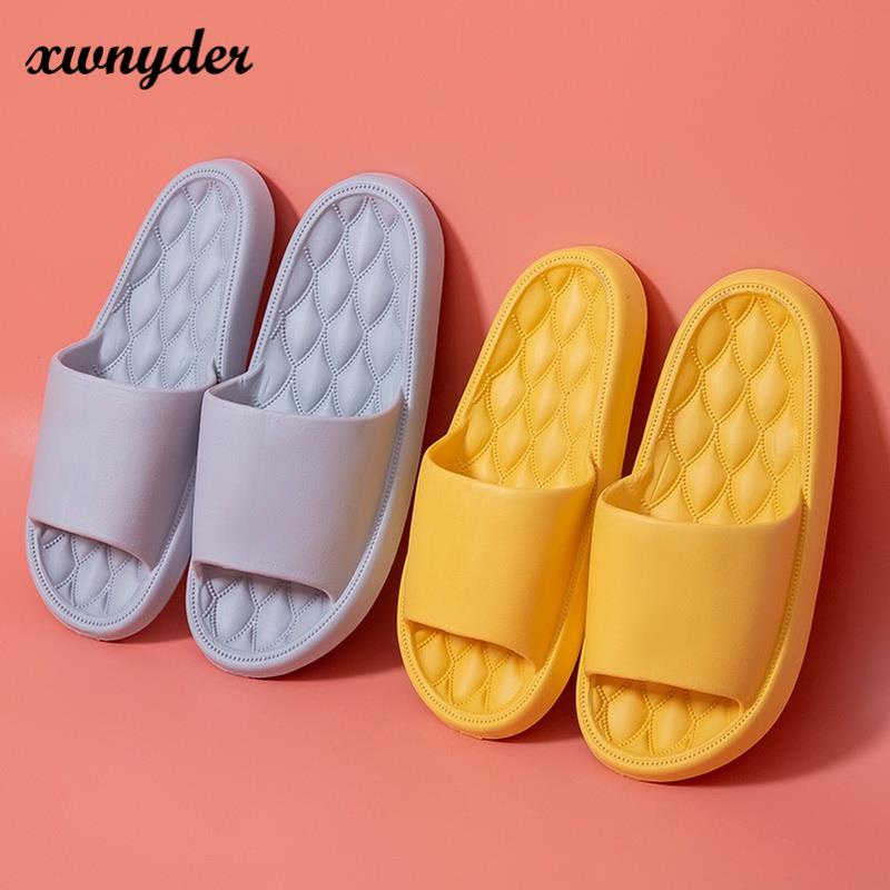 Dép Nhựa EVA Mềm Màu Trơn In Họa Tiết Hoạt Hình Thời Trang Mùa Hè Cho Cặp Đôi