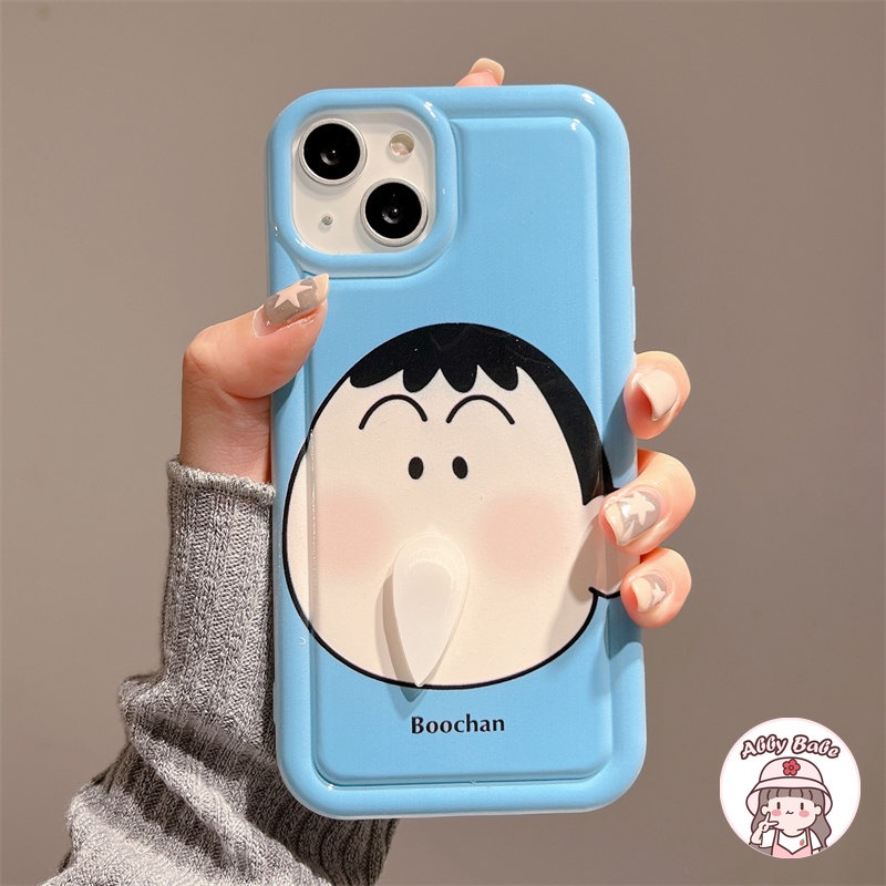 Ốp Điện Thoại TPU Mềm Chống Mồ Hôi In Họa Tiết Hoạt Hình Có Giá Đỡ Chocobi IP 14 Pro Max 11 12 11 Pro Max X XS