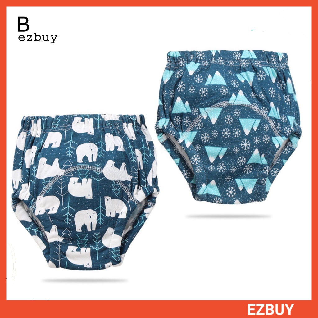 Set 2 Tã Quần 6 Lớp Bằng Cotton Có Thể Giặt Cho Trẻ Em