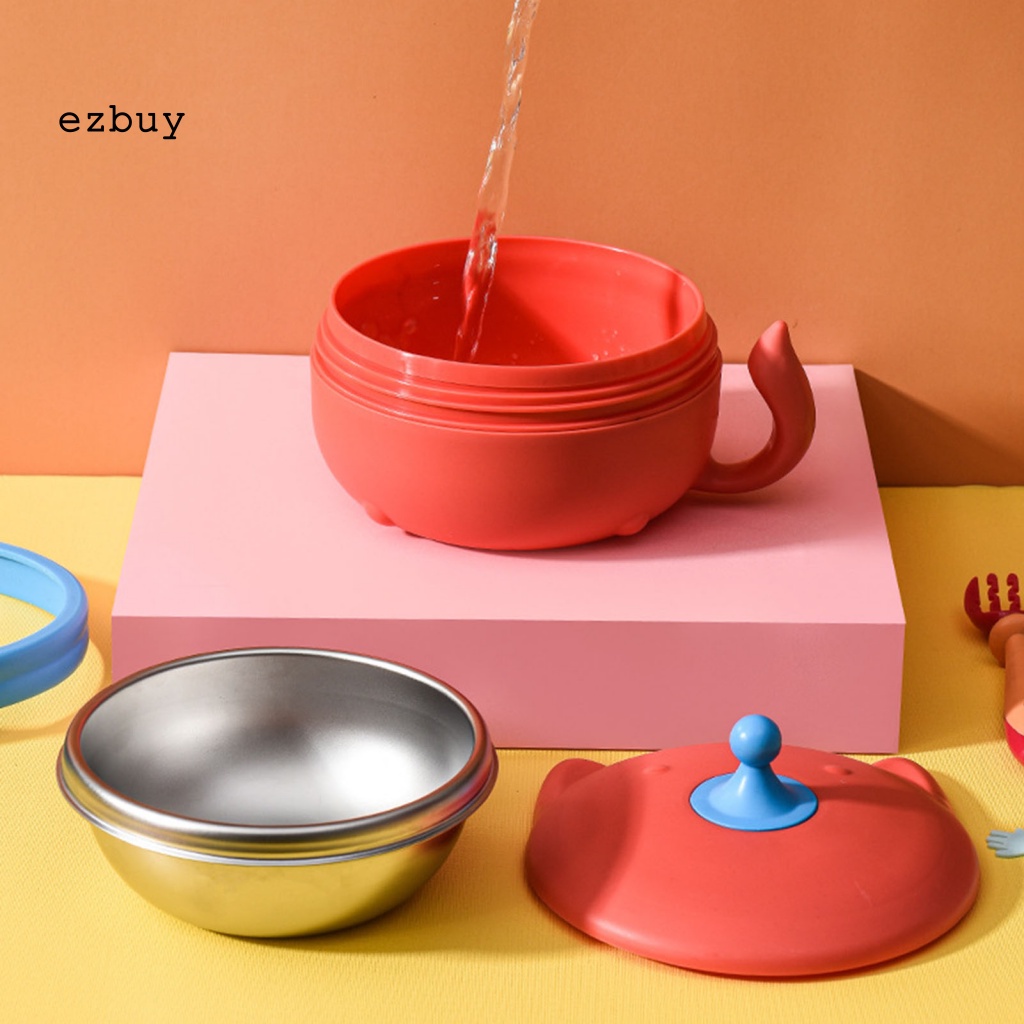 Bát Ăn 400ML Hình Hoạt Hình Thân Thiện Với Môi Trường Có Giác Hút Giúp Bé Phát Triển