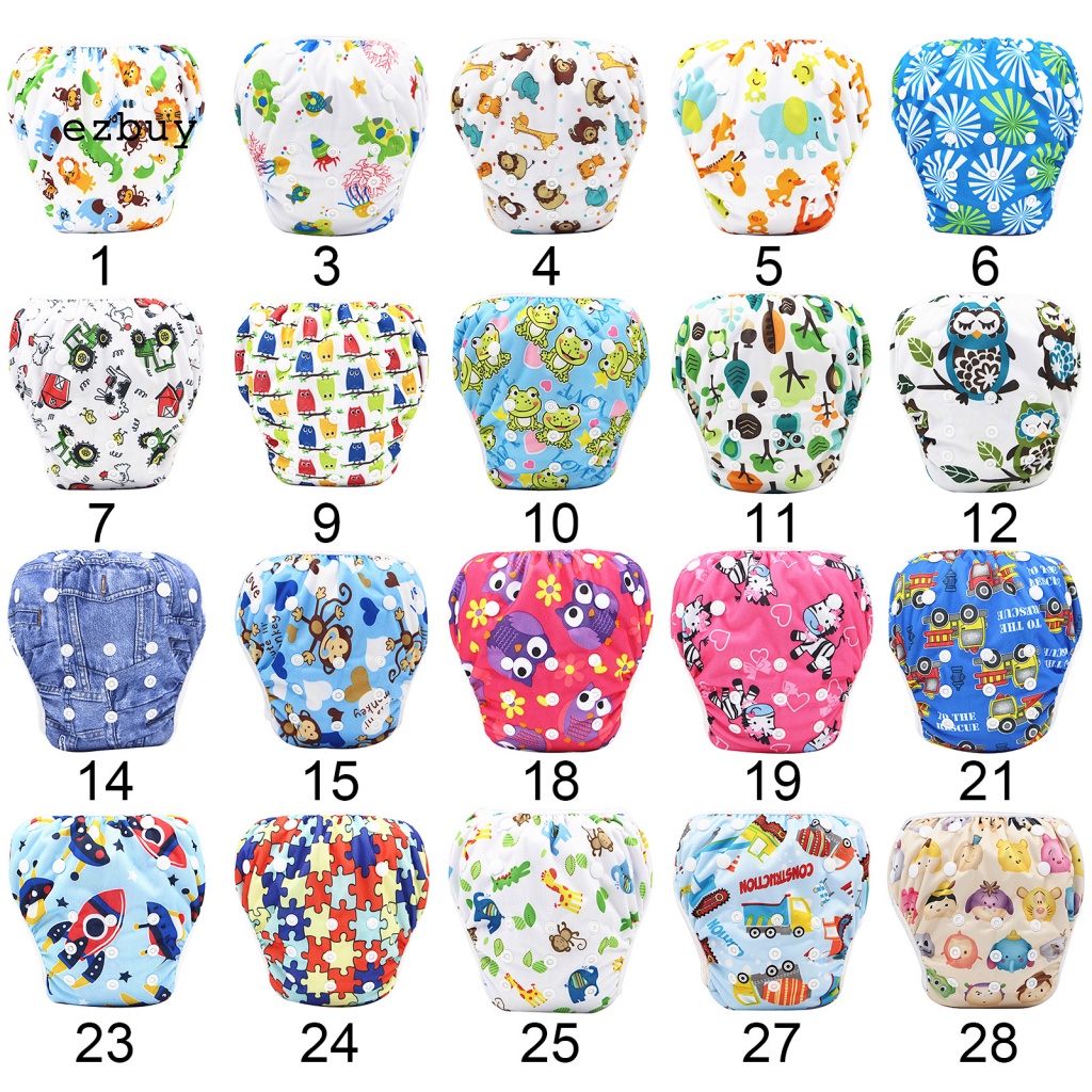 Quần Bơi Lưng Cao Thoáng Khí Chống Tràn In Họa Tiết Hoạt Hình Dễ Thương Cho Bé