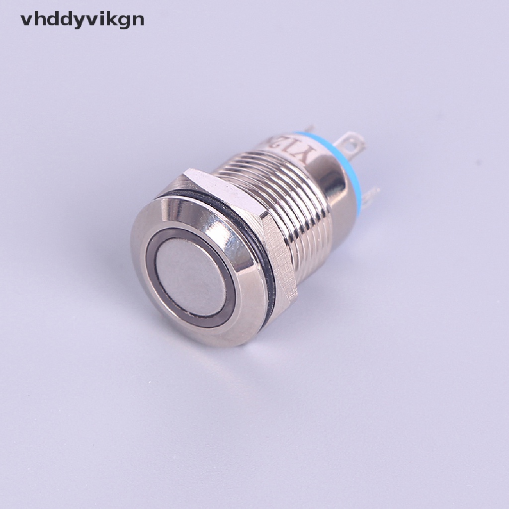Vòng Công Tắc Đèn LED 12mm Bằng Kim Loại Màu Đen