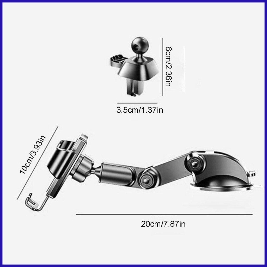 Giá Đỡ Điện Thoại Gắn Kính Chắn Gió Xe Hơi Thiết Kế Tay Cầm Dài Có Giác Hút Tiện Dụng