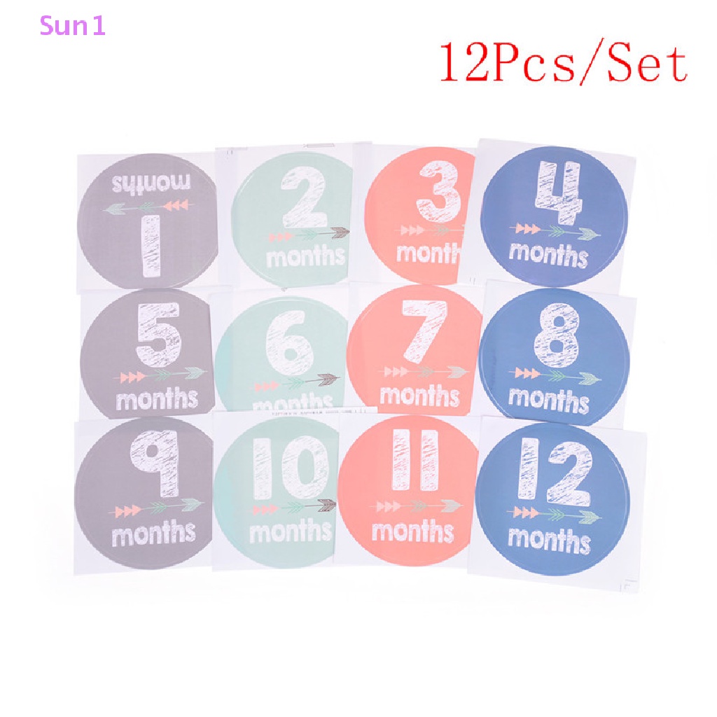 Set 12 Miếng Dán Chống Nắng DIY Cho Bé Từ 1-12 Tháng Tuổi Khi Tắm