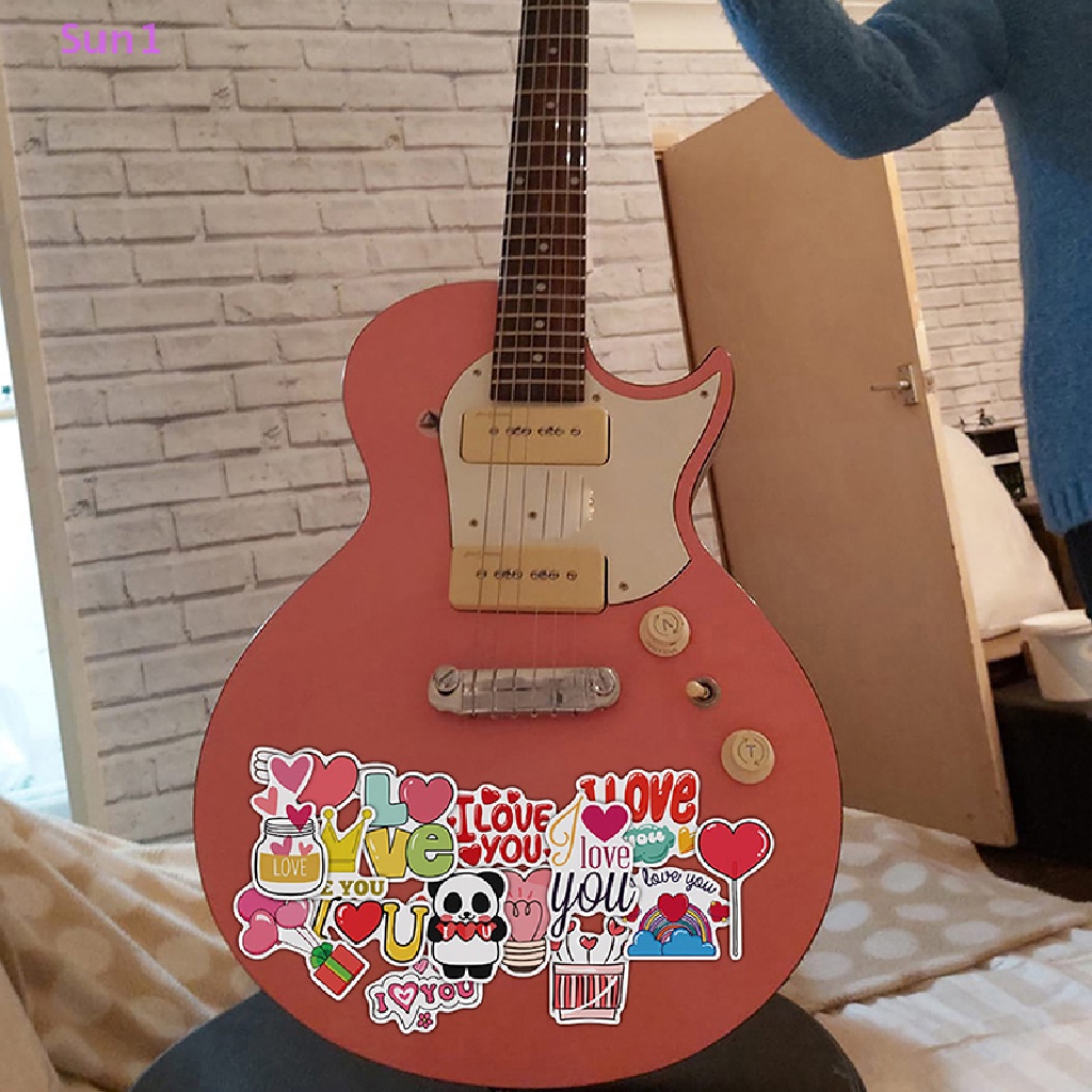 Set 50 Sticker Hình Trái Tim Màu Hồng Phong Cách Vintage Dùng Để Trang Trí Sổ Tay / Laptop