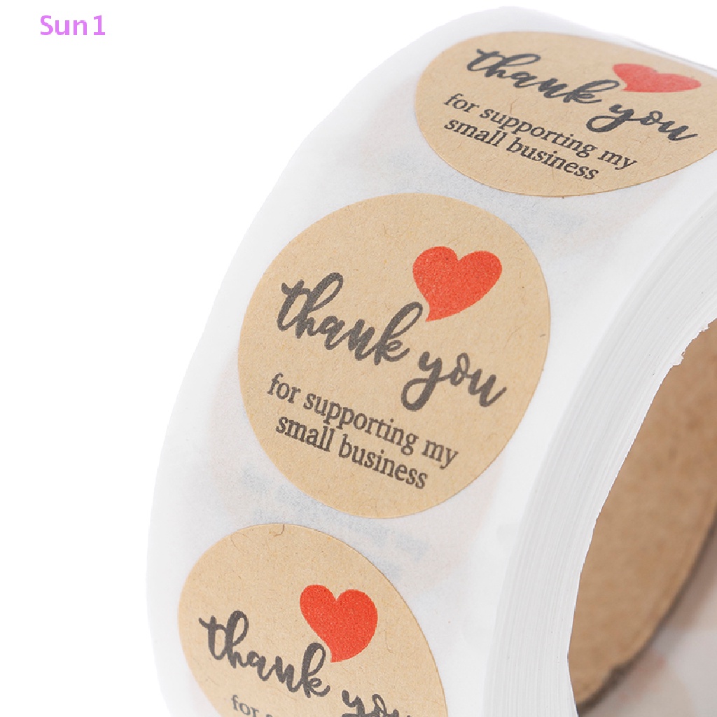 Set 500 Nhãn Dán Tròn In Chữ Thank You Trang Trí Đa Năng Tiện Dụng