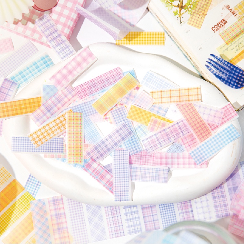 Cuộn Băng Keo Giấy Washi DIY Kích Thước 6Cmx2M Phong Cách Hàn Quốc