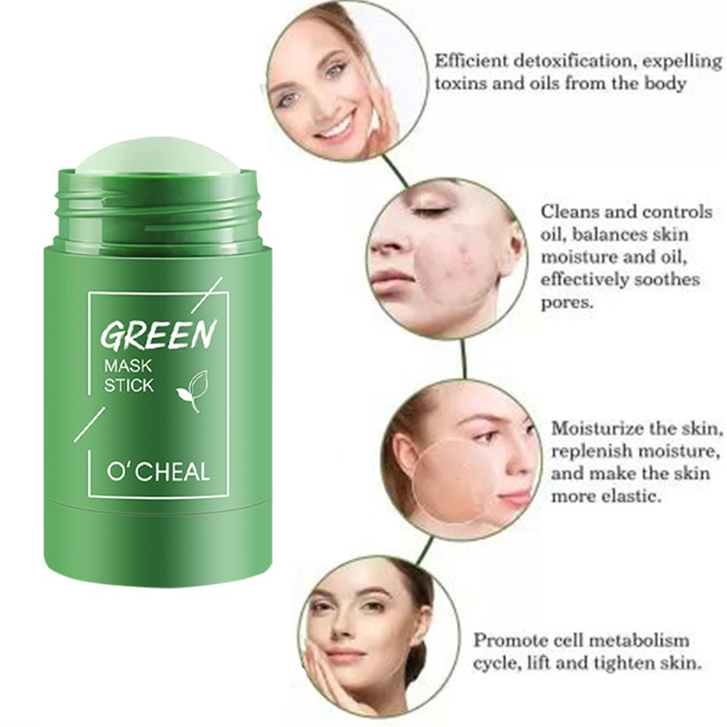 ⚡⚡Thanh Toán Khi Nhận Hàng Mặt Nạ Rắn Trà Xanh OCHEAL Girl 40G Mặt Nạ Bùn Làm Sạch Sâu Thanh Kiểm Soát Dầu Loại Bỏ Mụn Đầu Đen Đất Sét Làm Sạch Tế Bào Da Chết Nuôi Dưỡng