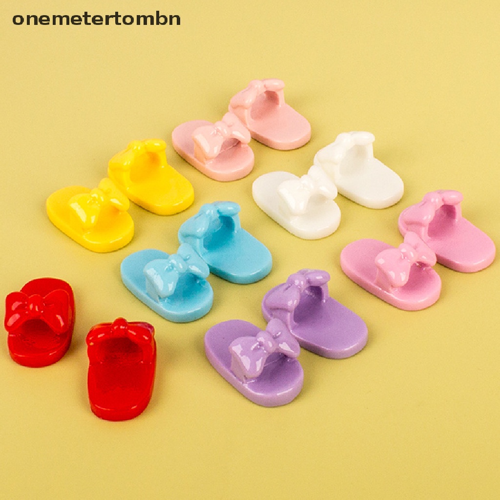 Set 10 Chiếc Dép Đi Trong Nhà Búp Bê Đính Nơ Xinh Xắn