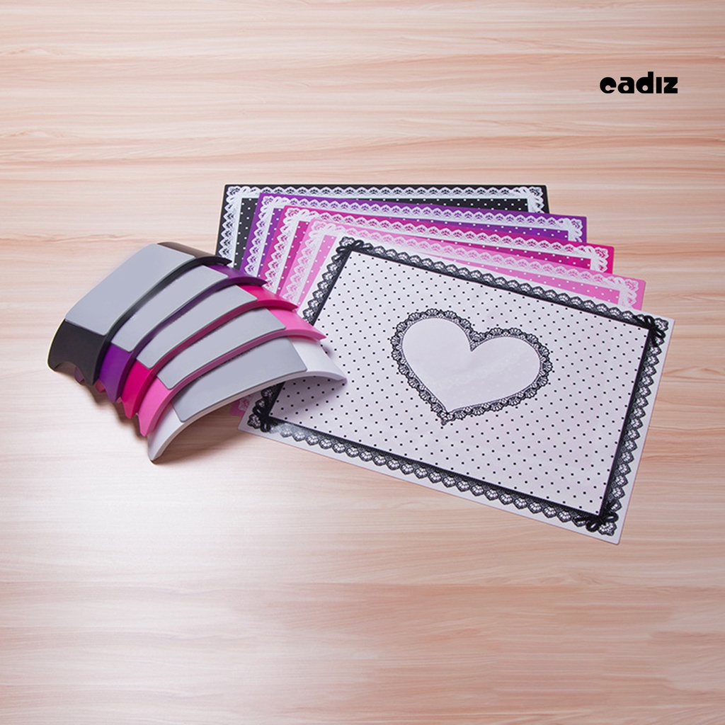 Gối Kê Tay Làm Móng Nghệ Thuật Siêu Mềm Gấp Lại Được Chống Trượt Họa Tiết Trái Tim