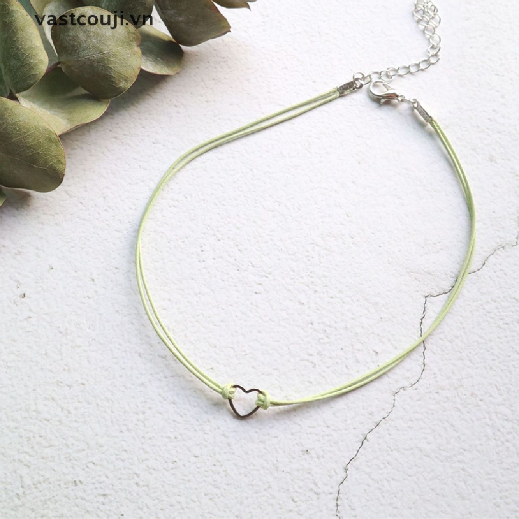 Vòng Cổ Choker Vải Nhung Mặt Trái Tim VASTJI Thời Trang Cho Nữ