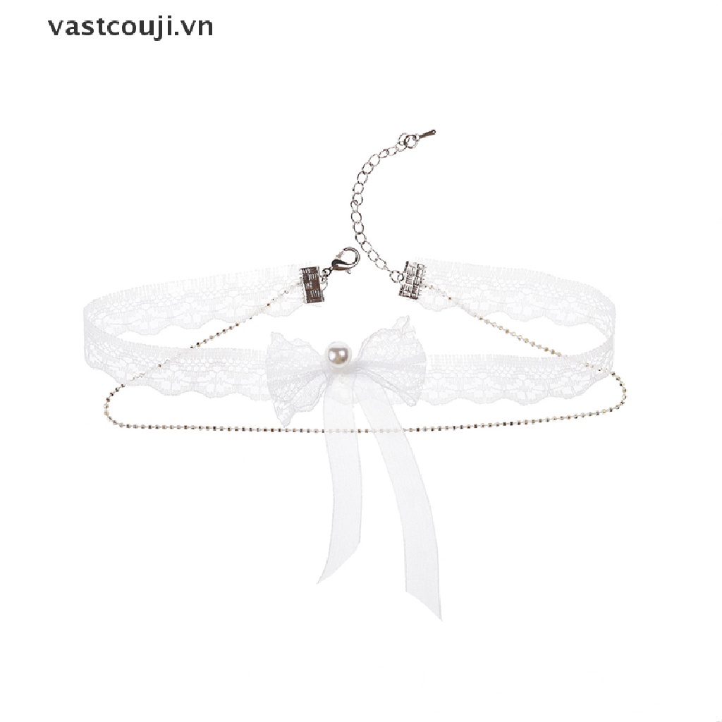 Vòng Cổ Choker Hai Lớp Thắt Nơ Hoa Quyến Rũ Cho Nữ
